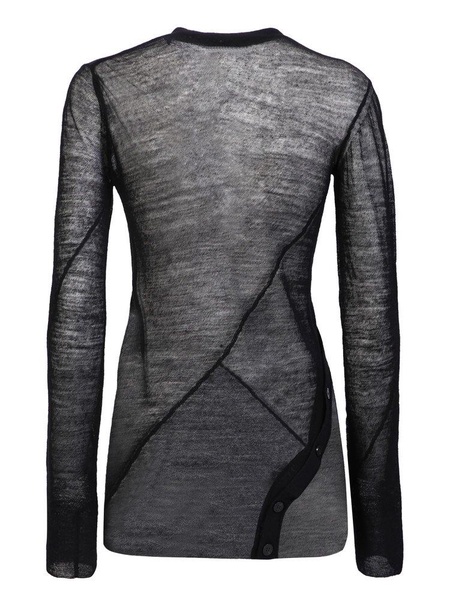 Ann Demeulemeester Asymmetric Semi-Sheer Pullover