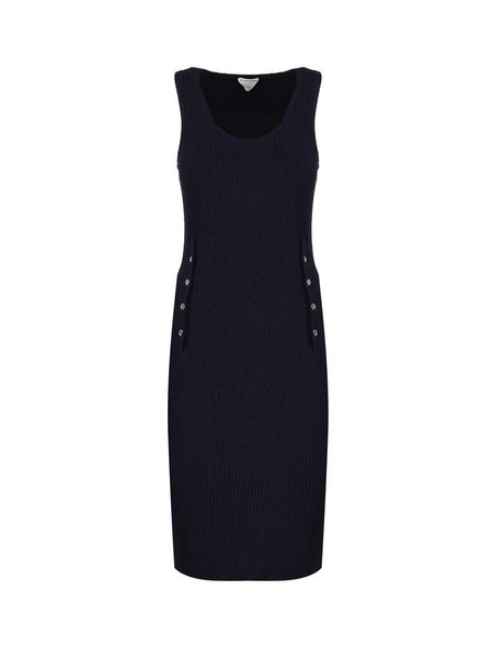 Bottega Veneta Slim Fit Ribbed Midi Dress