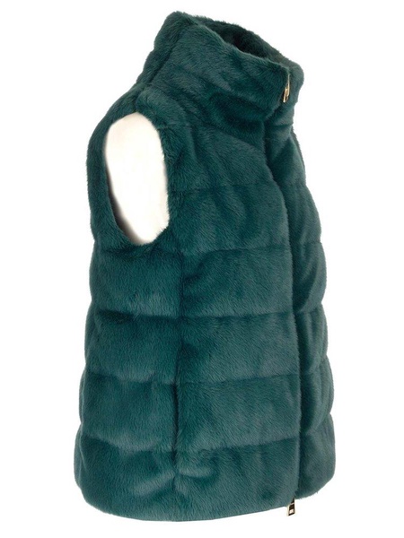 Herno Faux-Fur Zipped Quilted Gilet