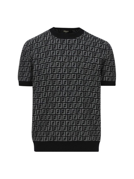 Fendi FF Jacquard Short Sleeved Jumper