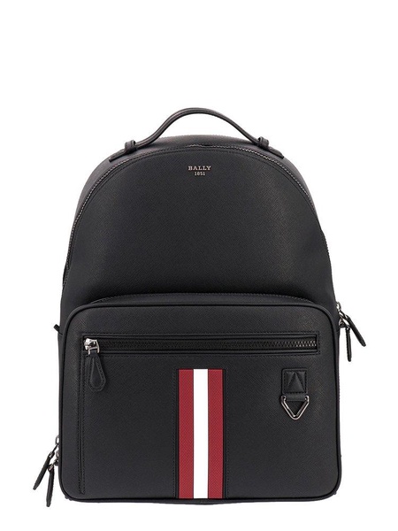 Bally Mavrick Striped Zip-Up Backpack