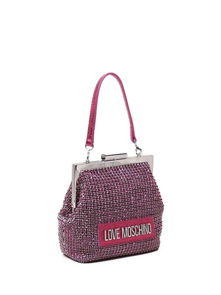 Love Moschino Logo Lettering Embellished Clutch Bag