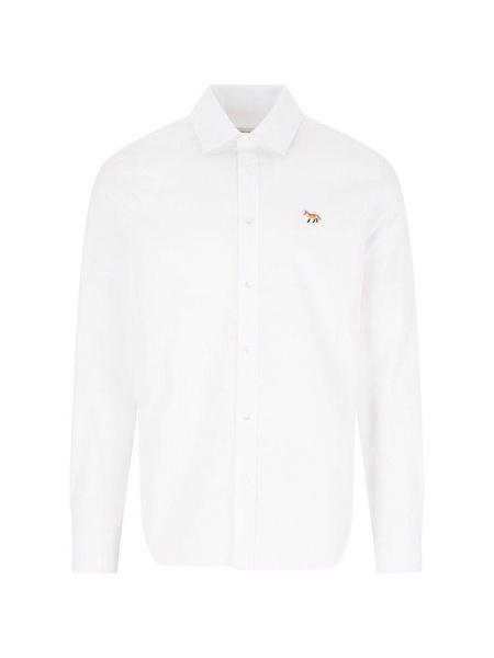 Maison Kitsuné Fox Embroidered Buttoned Shirt