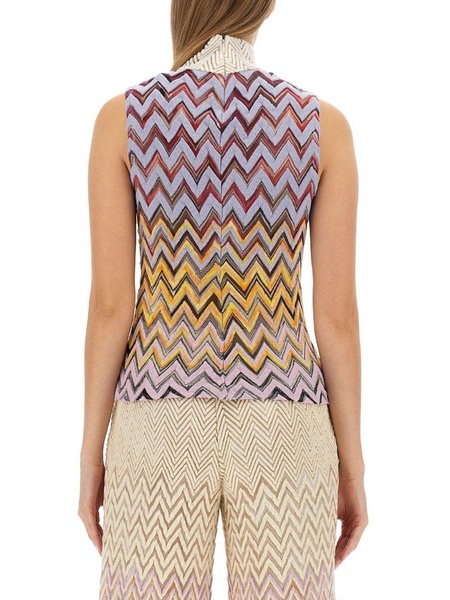 Missoni Zig-Zag Knitted Lace Top