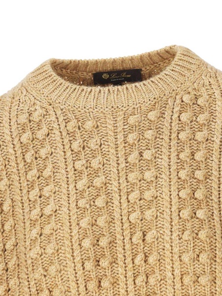 Loro Piana Stud Knitted Crewneck Jumper