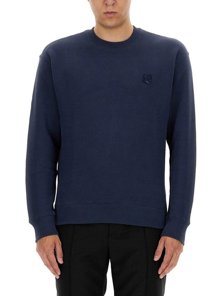 Maison Kitsuné Bold Fox Head Patch Crewneck Sweatshirt