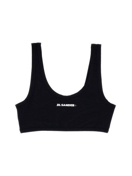 Jil Sander+ Logo-Printed Scoop Neck Bikini Top