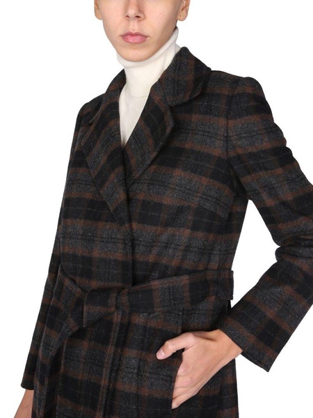 Barbour Tartan Pattern Tie Waist Coat