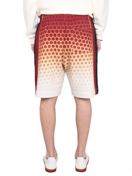 Dries Van Noten Logo Printed Drawstring Bermuda Shorts