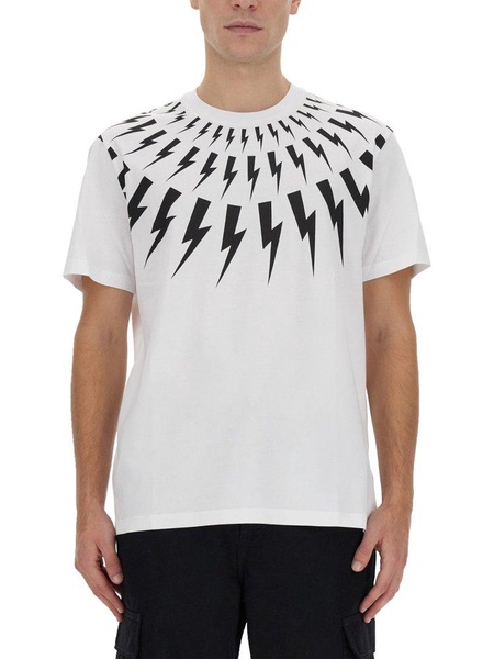 Neil Barrett Thunderbolt Printed Crewneck T-Shirt