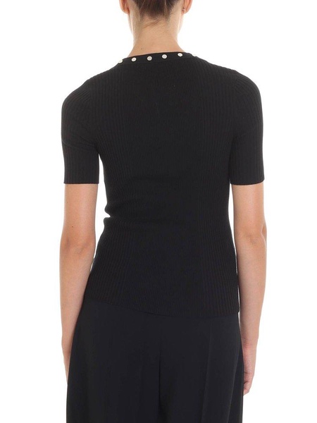 Alexander Wang Embellished Ribbed Top