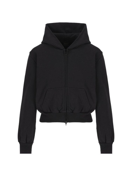 Balenciaga Embellished-Logo Zipped Hoodie