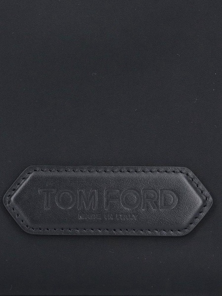 Tom Ford Logo Patch Zipped Clutch Bag