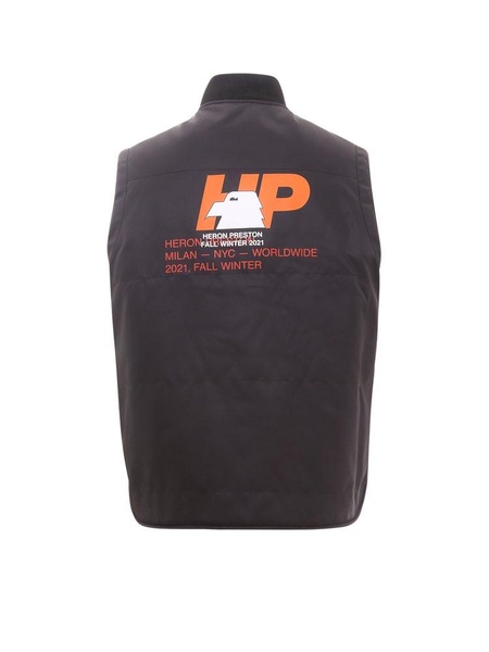 Heron Preston Logo Patched Zip-Up Vest