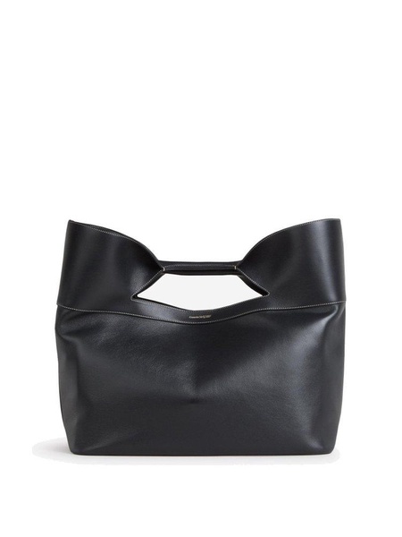 Alexander McQueen The Bow Logo Printed Tote Bag