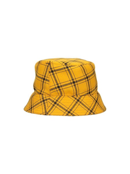 Marni Logo Embroidered Plaid Bucket Hat