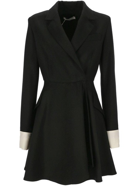 Max Mara Pleated Long-Sleeved Blazer Dress