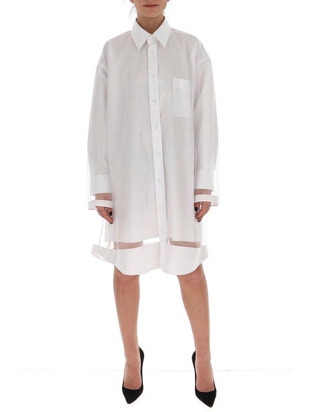 Maison Margiela Sheer Overlay Shirt Dress