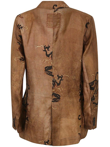 Uma Wang Graphic-Printed Wrap Design Blazer