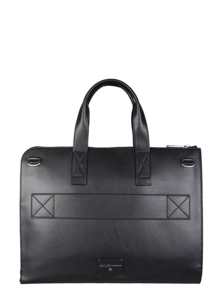 Bally Logo Stripe Detailed Business Bag