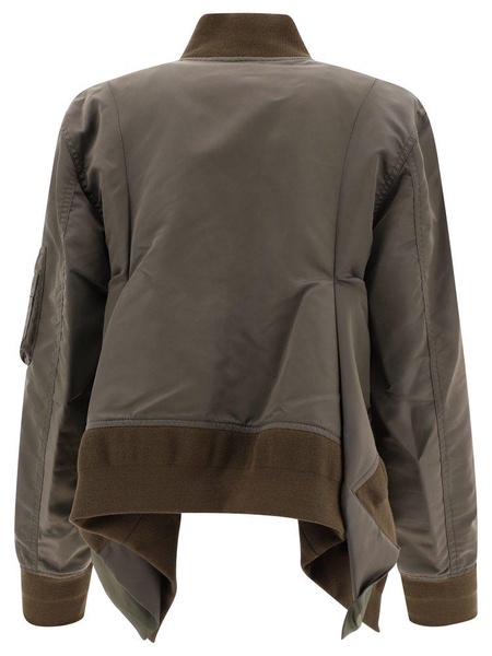 Sacai Zip-Up Asymmetric Bomber Jacket