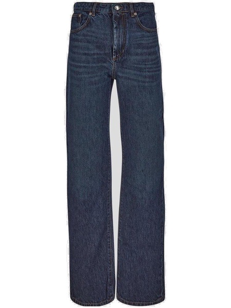 Sportmax Logo Patch Straight Leg Jeans