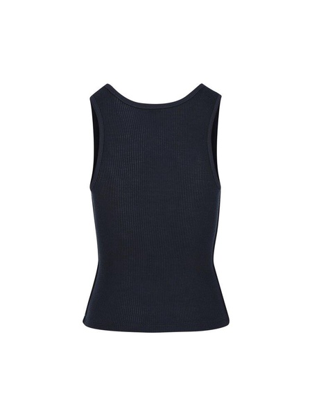 Loewe Logo Embroidered Ribbed Tank Top