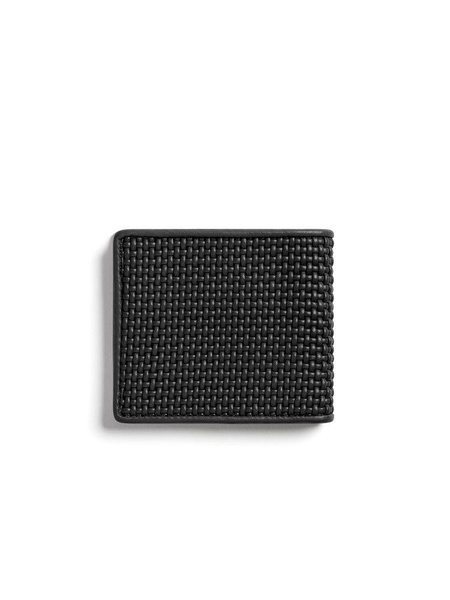 Zegna Logo Lettering Woven Bi-Fold Wallet