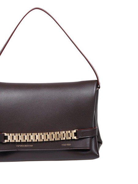 Victoria Beckham Chain-Detailed Foldover Top Shoulder Bag