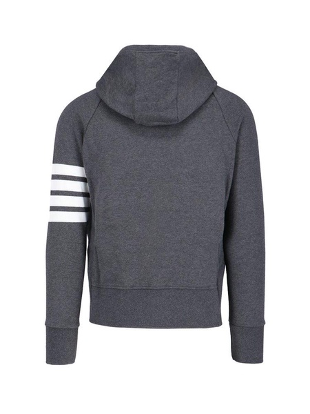 Thom Browne Classic Loopback 4-Bar Zip Hoodie