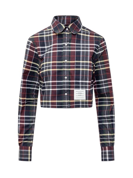 Thom Browne Checked Classic Cropped Shirt