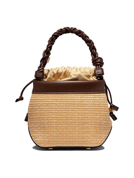 Ganni Bou Woven Logo Plaque Bucket Bag