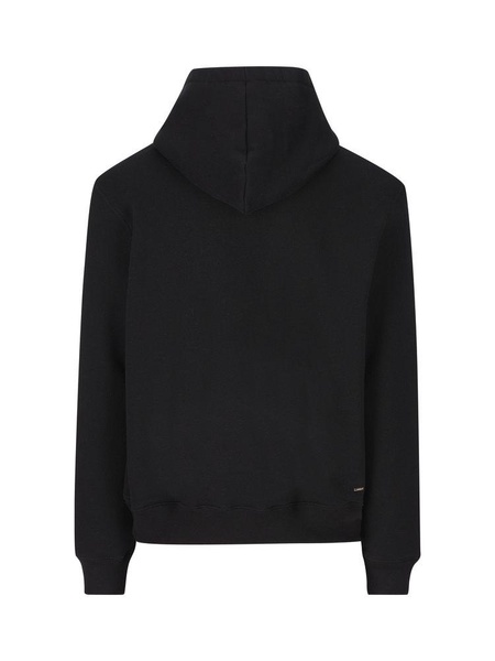 Amiri Logo Embroidered Ribbed Trim Hoodie