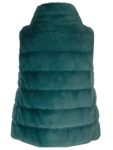 Herno Faux-Fur Zipped Quilted Gilet