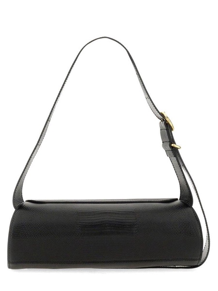 Jil Sander Small Cannolo Foldover Top Clutch Bag