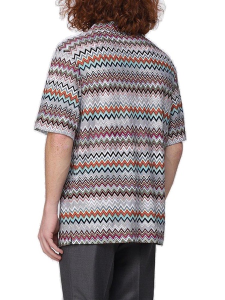 Missoni Zig-Zag Printed Short Sleeved Shirt