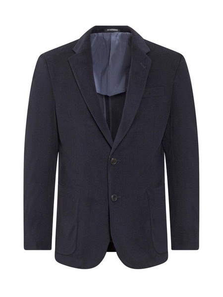 Emporio Armani Geometric Pattern Single-Breasted Blazer