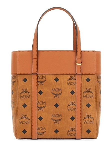 MCM Aren Logo Detailed Mini Tote Bag