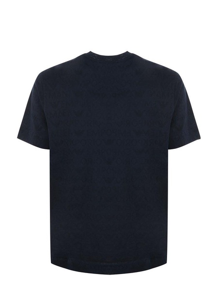 Emporio Armani Logo-Jacquard Crewneck T-Shirt