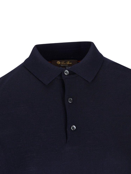 Loro Piana Long-Sleeved Knitted Polo Shirt