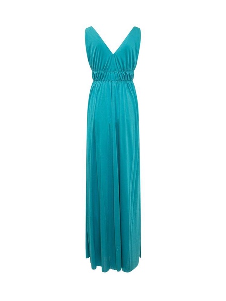 P.A.R.O.S.H. V-Neck Gathered Sleeveless Gown