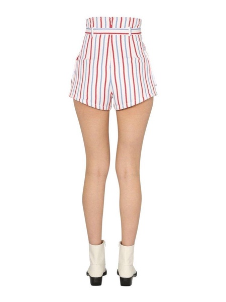 Philosophy Di Lorenzo Serafini Stripe Belted Shorts