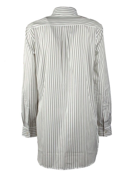 Plan C Pinstripe Panelled Shirt