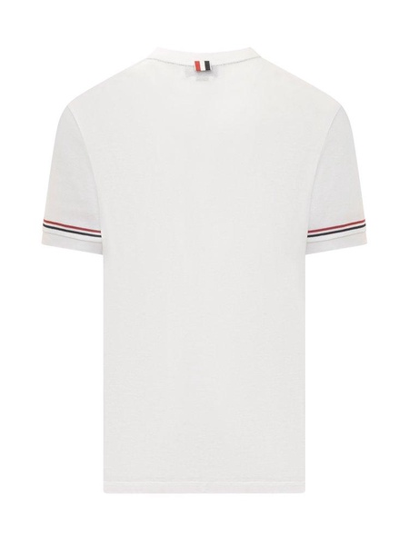 Thom Browne Stripe Detailed Crewneck T-Shirt