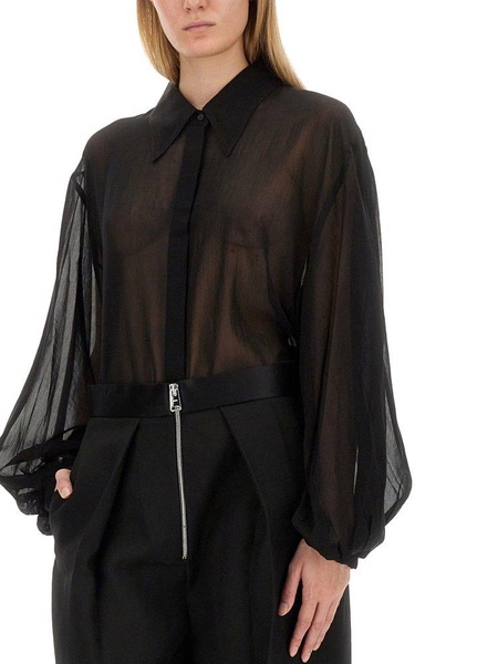 Khaite Long-Sleeved Sheer Top