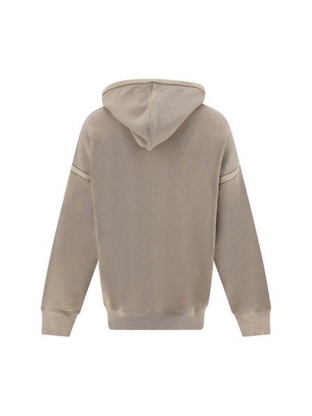 Helmut Lang Logo Embroidered Drawstring Hoodie