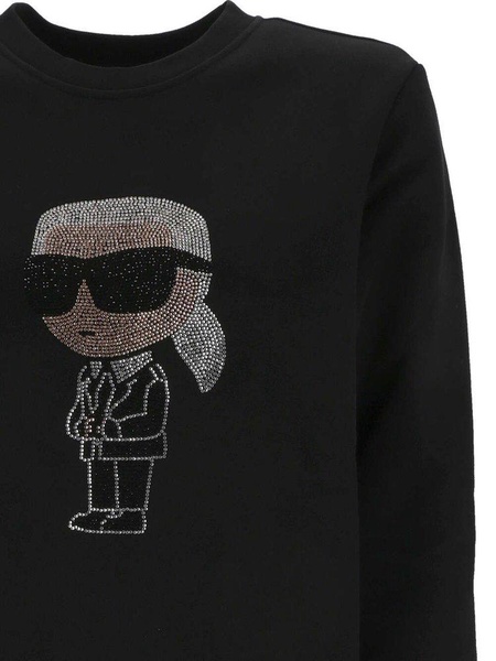 Karl Lagerfeld	 Embellished Crewneck Sweatshirt