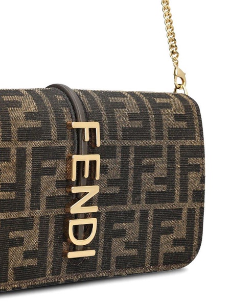 Fendi Fendigraphy FF Jacquard Chain-Linked Wallet