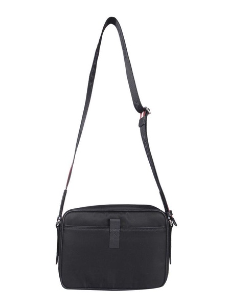 Bally Logo Patch Zip-Up Shoulder Bag