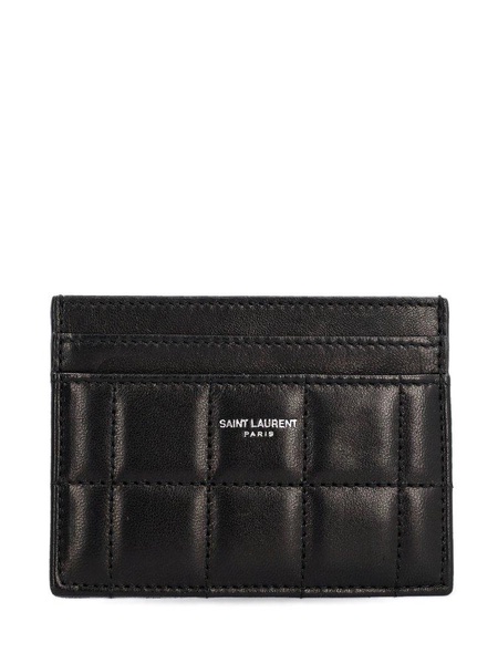 Saint Laurent Paris Quilted Card Case